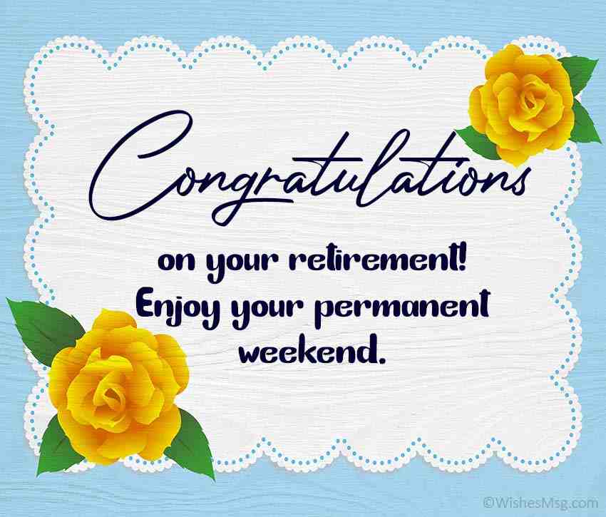 What do you say to colleagues when you retire?